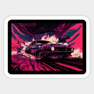 Retrowave Aesthetic Car Sticker